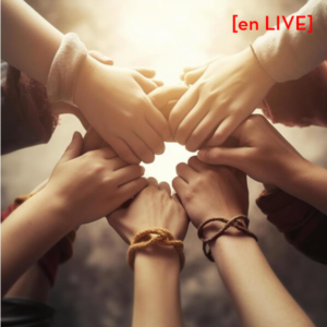 Illustration symbolique d’une synergie en live basée sur l’échange et l’énergie collective